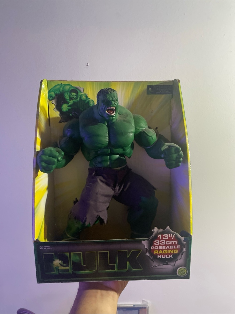 Marvel Green Hulk Poseable Action Figure with Purple Pants